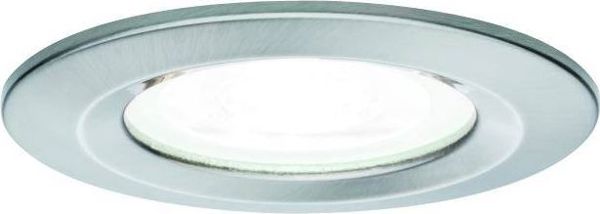 Paulmann Ενσωματωμένο Φωτιστικό Οροφής Nova LED 6,5W 4000K IP44 GU10, 51mm, Βουρτσισμένο Ατσάλι/Αλουμίνιο
