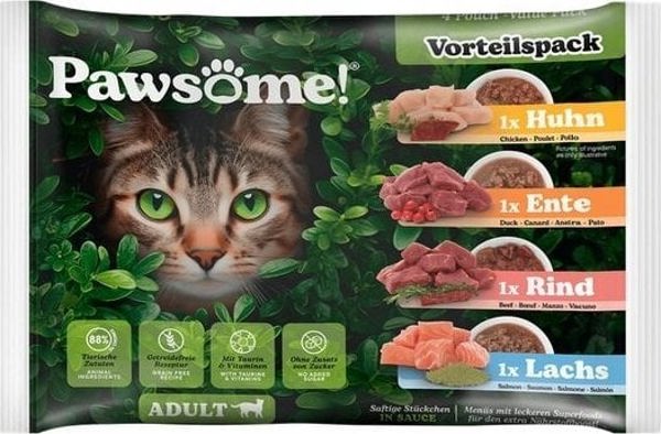 Pawsome Pawsome Μιξ πακέτο φακελάκια 4x85g