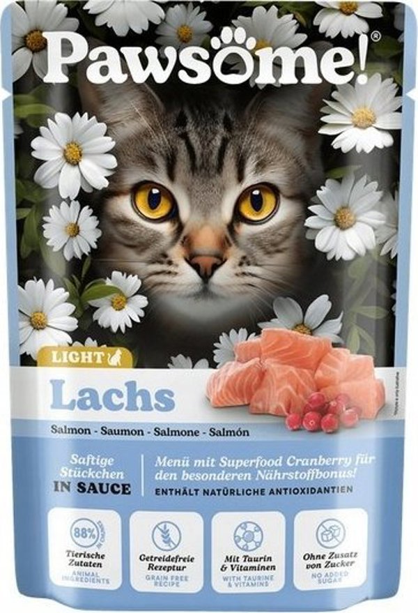 Pawsome Pawsome Adult Light Σολομός - σολομός σακουλάκι 85g