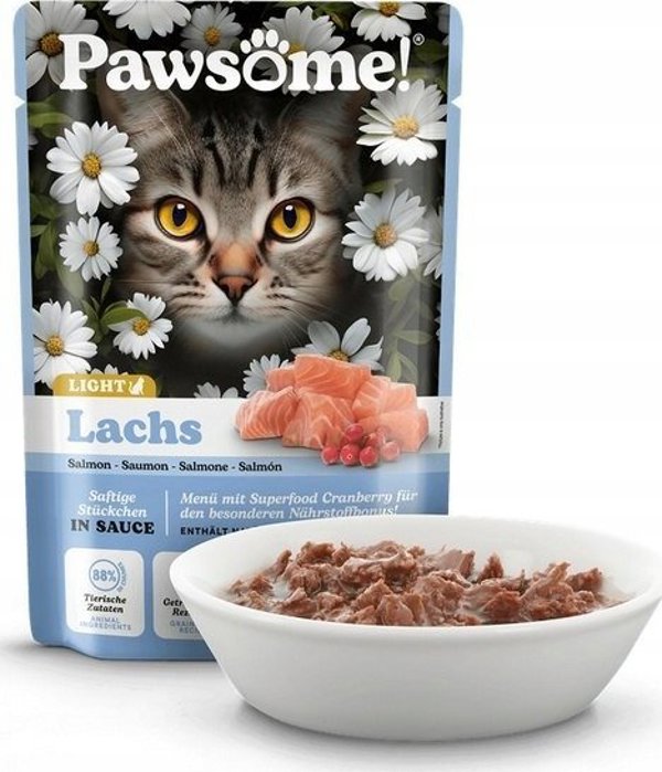Pawsome Pawsome Adult Light Σολομός - σολομός σακουλάκι 85g