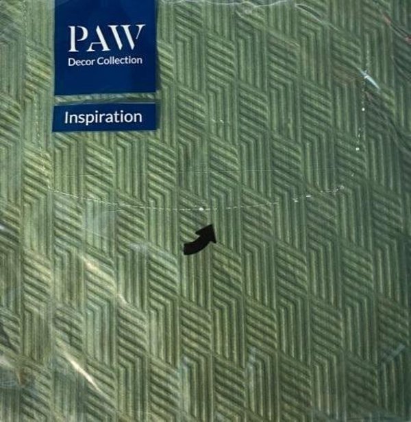 Paw Χαρτοπετσέτες με Πράσινο Σχέδιο, 33x33cm, 20 Τεμάχια