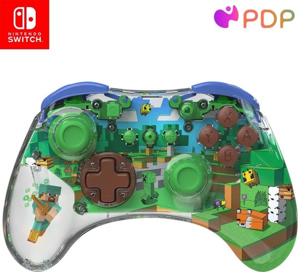 PDP SWITCH Ασύρματο Χειριστήριο REALMz Minecraft Steve Forest Biome