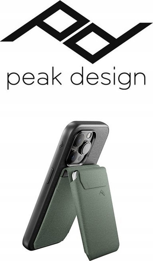Peak Design Mobile Wallet Stand - Μαγνητικό Πορτοφόλι Για Τηλέφωνο / Βάση - Γκριζοπράσινο