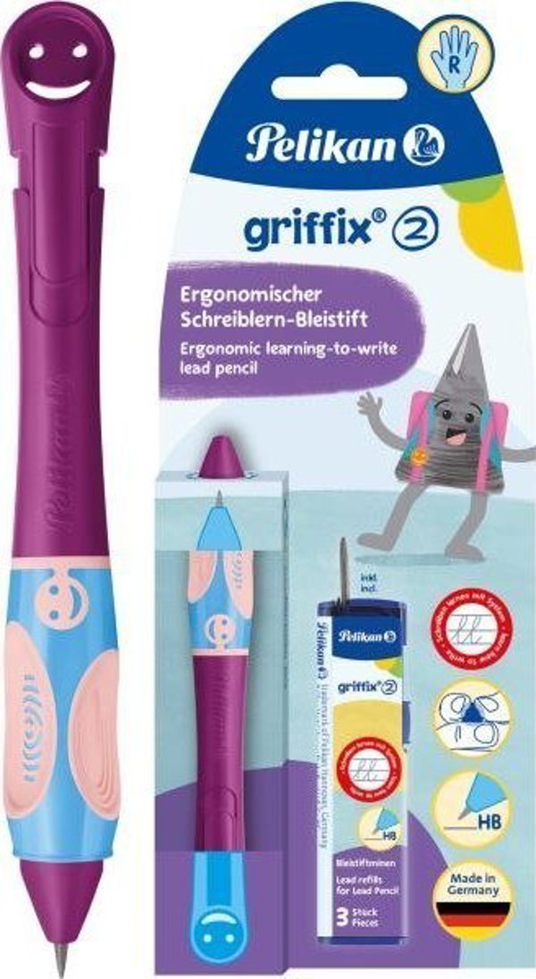 Pelikan Griffix Μολύβι Sweet Berry, Εργονομικό Μολύβι Εκμάθησης Γραφής, Blister