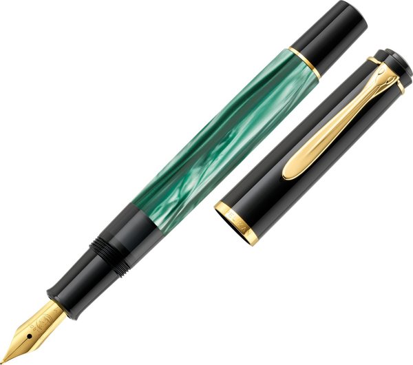 Pelikan Pelikan 994103 στυλό με ενσωματωμένο σύστημα πλήρωσης Μαύρο, Χρυσό, Πράσινο, Μαρμάρινο χρώμα 1 τεμ.