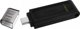 Kingston DataTraveler 70 256GB USB 3.2 Stick Black (DT70/256GB) (KINDT70-256GB)