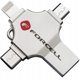 Pendrive 128GB USB 3.2 Gen 1 (USB A / USB C / Lightning / Micro USB) Forcell F-Data Metal Quad srebrny
