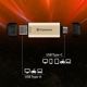 Transcend JetFlash 930C USB Flash Drive 256GB, USB 3.2 Gen 1, Dual Connector Type-A & Type-C, έως 420 MB/s, Ασημί