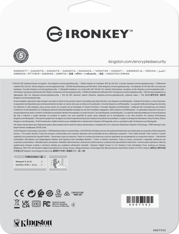 Kingston IronKey Vault Privacy 50 USB Flash Drive, 16GB, FIPS 197, Κρυπτογράφηση XTS-AES 256-bit (IKVP50/16GB)
