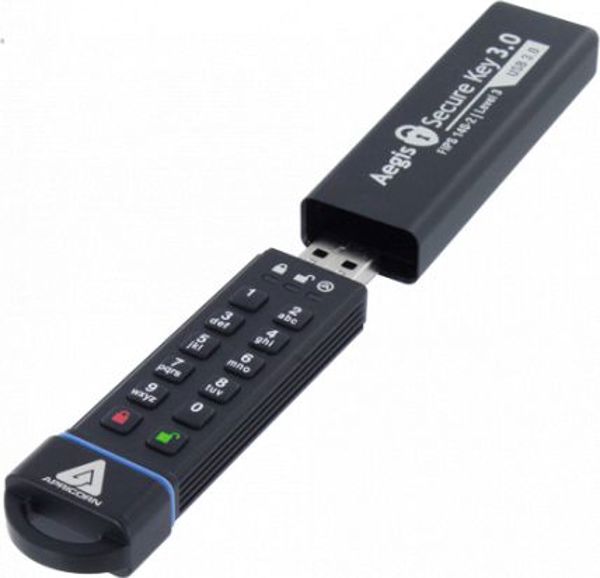 Pendrive Apricorn Aegis Secure Key 3.0, 120 GB  (ASK3-120GB)