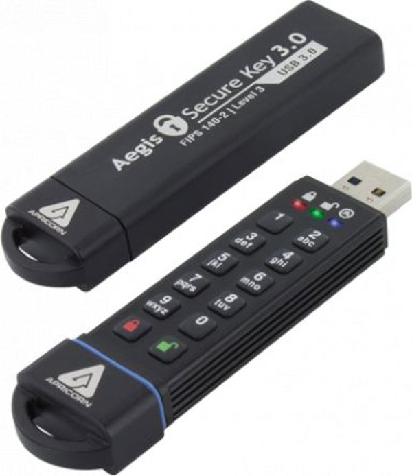 Pendrive Apricorn Aegis Secure Key 3.0, 120 GB  (ASK3-120GB)