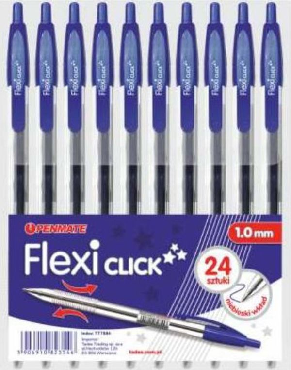 Στυλό Flexi Click μπλε (24τμχ) PENMATE