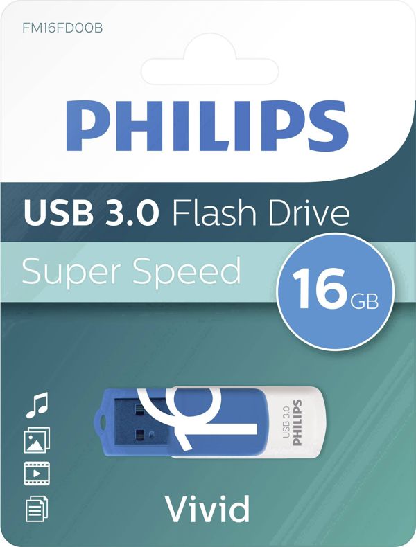 Pendrive Philips Vivid Edition 3.0, 16 GB  (FM16FD00B/00)
