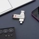 Pendrive 128GB USB 3.2 Gen 1 (USB A / USB C) FORCELL F-Data Metal Duo ασημί