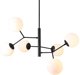 Pendant lamp G. LUX Mat Black, 6 x E14, black color