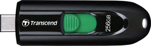 Transcend JetFlash 790C USB Flash Drive, 256GB, USB 3.2 Gen 1, Type-C, Αναδιπλούμενο, Μαύρο