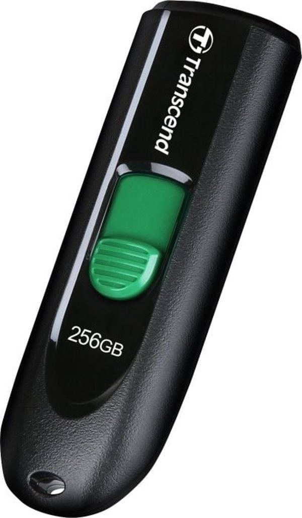 Transcend JetFlash 790C USB Flash Drive, 256GB, USB 3.2 Gen 1, Type-C, Αναδιπλούμενο, Μαύρο