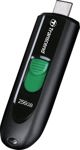 Transcend JetFlash 790C USB Flash Drive, 256GB, USB 3.2 Gen 1, Type-C, Αναδιπλούμενο, Μαύρο