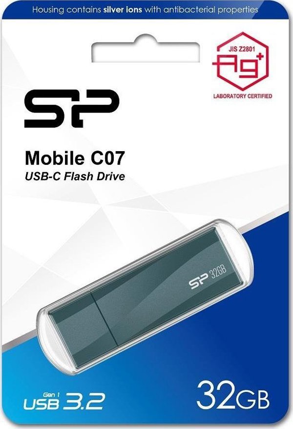Pendrive Silicon Power Pendrive Silicon Power Mobile C07 32GB USB-C 3.2 Αντιβακτηριακό Μπλε