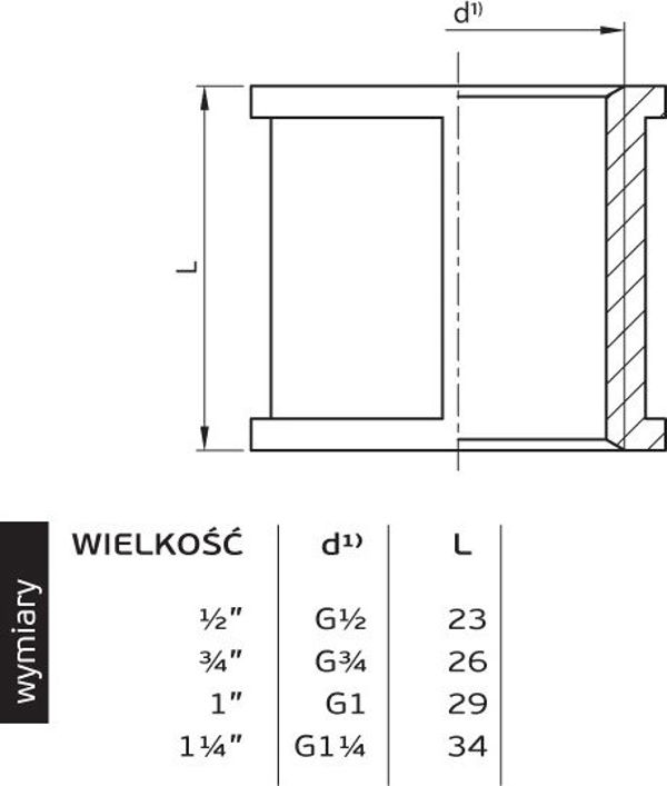 Ορειχάλκινος σύνδεσμος Perfexim GW 1" (07-208-0250-000)