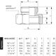 Perfexim Προέκταση μείωσης ορείχαλκου GW - GZ 1 x 3/4" (07-211-2025-000)