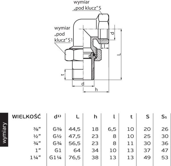 Perfexim Ορειχάλκινη γωνιακή σύνδεση με o-ring 1/2" (07-148-0150-000)