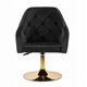 Activeshop Περιστρεφόμενη Καρέκλα 4Rico QS-BL14G, Βελούδινη, Μαύρο Χρώμα