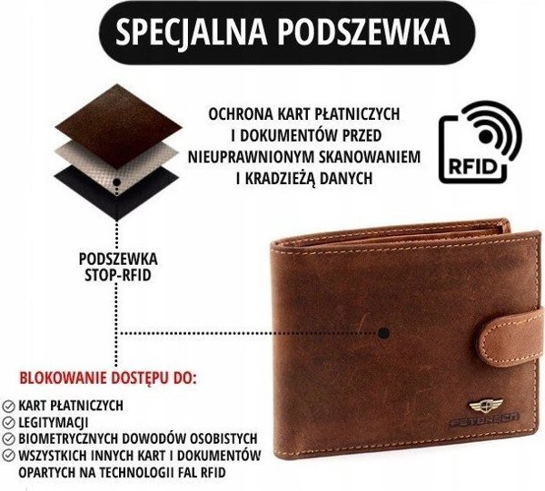 Peterson Ανδρικό κατακόρυφο πορτοφόλι από δέρμα nubuck με Rfid