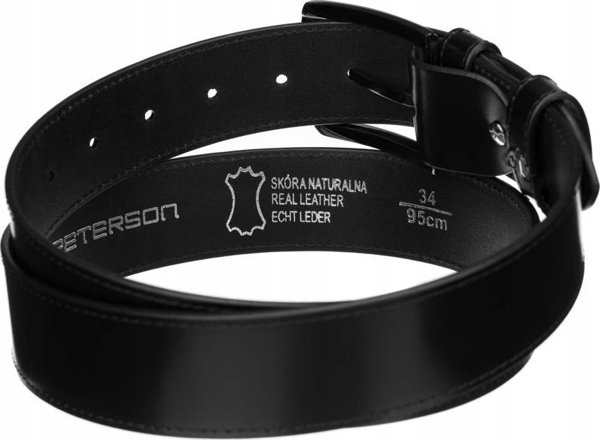 Peterson Δερμάτινη Ανδρική Ζώνη με Κλασική Αγκράφα Peterson Μήκος 105 εκ.