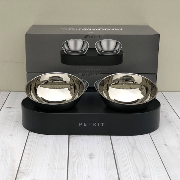 Petkit Fresh Nano Metal Μπολ Φαγητού για Κατοικίδια, Ανοξείδωτο Ατσάλι, 480ml, Μαύρο