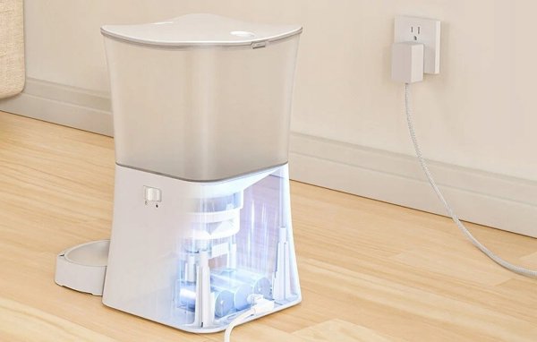 Petsuper Έξυπνος διανομέας τροφής με κάμερα Petsuper PF01-2 WiFi 5L (λευκό)