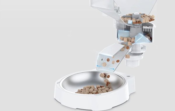 Petsuper Έξυπνος διανομέας τροφής με κάμερα Petsuper PF01-2 WiFi 5L (λευκό)