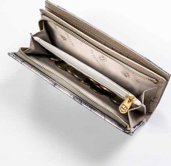 Peterson Γυναικείο δερμάτινο πορτοφόλι Peterson PTN 421431-BF SILVER NoSize