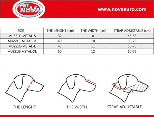 Pet Nova PET NOVA METAL MUZZLE XL