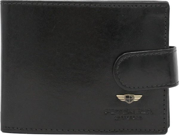Peterson Ανδρικό δερμάτινο πορτοφόλι PTN 22302L-VT BLACK 13036412 5903051154416