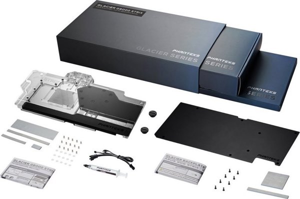 Phanteks Glacier G6000 GPU Water Block για ASUS RX 6800/6900 Strix/TUF, D-RGB, Μαύρο
