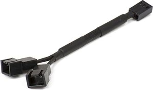 Phanteks 3-pin - 3-pin x2, 0.11m, Μαύρο (PH-CB-Y3P)