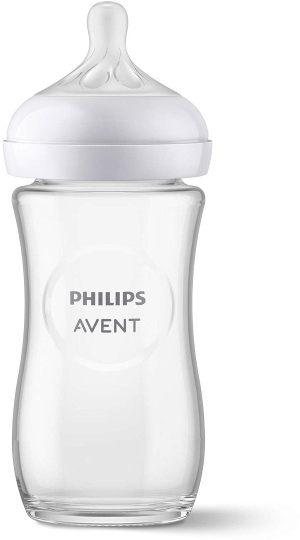Philips AVENT Natural Response SCY933/01 Glass Baby Bottle, Transparent