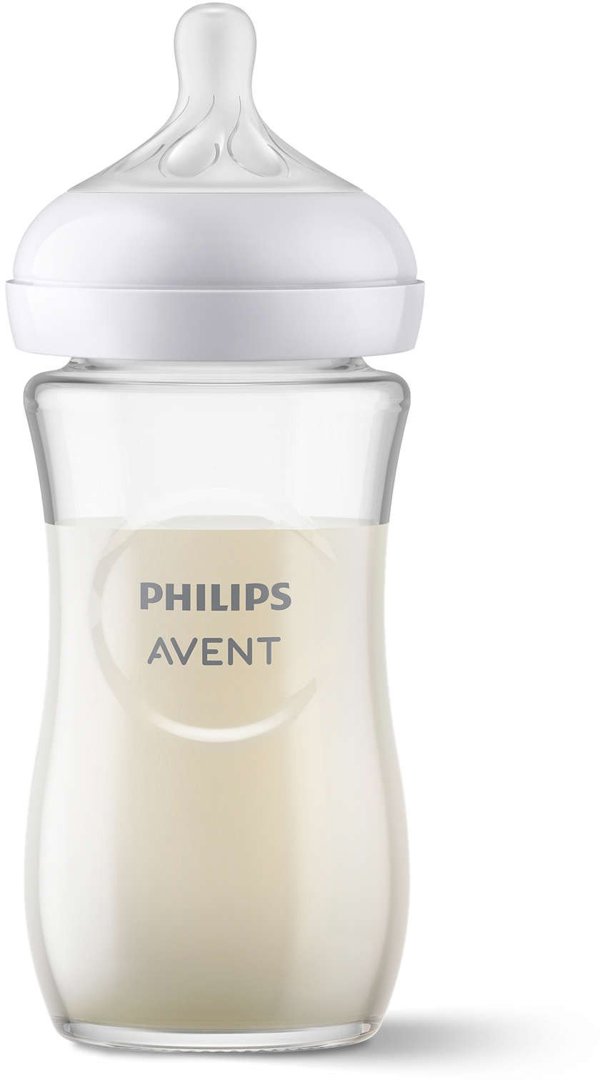 Philips AVENT Natural Response SCY933/01 Glass Baby Bottle, Transparent