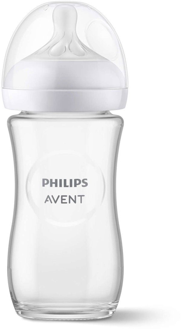 Philips AVENT Natural Response SCY933/01 Glass Baby Bottle, Transparent