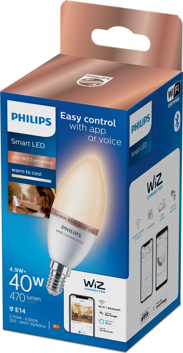 Philips Λάμπα LED Philips Wiz 4,9 W E14 470 lm (6500 K)
