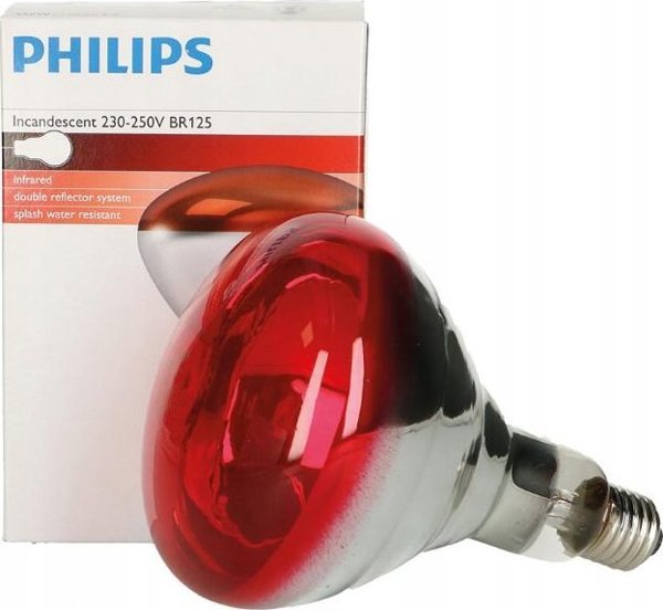 Philips Philips infrared lamp BR125 IR 150W E27 230-250V Red