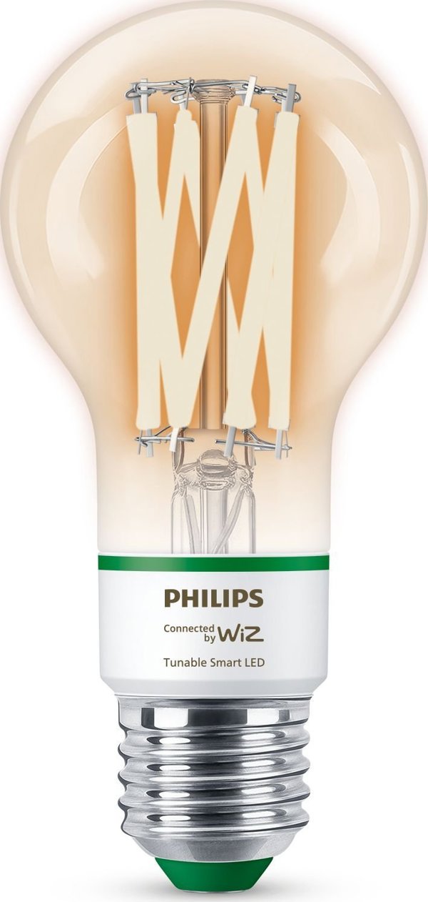 Philips Λάμπα LED Filament 60W E27 Διαφανής - Κλασική Λάμπα με Ορατό Νήμα