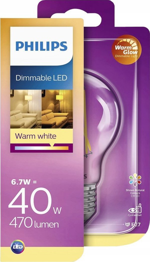 Philips PHILIPS λάμπα LED κλασική 40W A60 E27 CL WGD90 SRT4