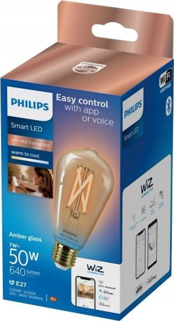 Philips Philips Έξυπνο νήμα πορτοκαλί E27 ST64 7 W (50 W), WW-CW 13218984 8719514372269