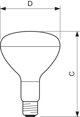 Philips Υπέρυθρη Λυχνία 375W R125 IR CL 1CT
