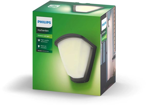 Philips Kiskadee wall lamp anthracite grey, E27