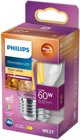 Philips LED WarmGlow Λάμπα 60W E27 Σταγόνα Διαφανής 1τμχ