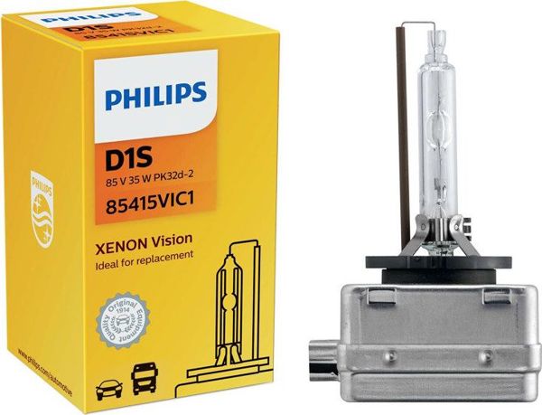 Philips Λάμπα ξενόν D1S 85V/35W +30% 4600K PHILIPS VISION