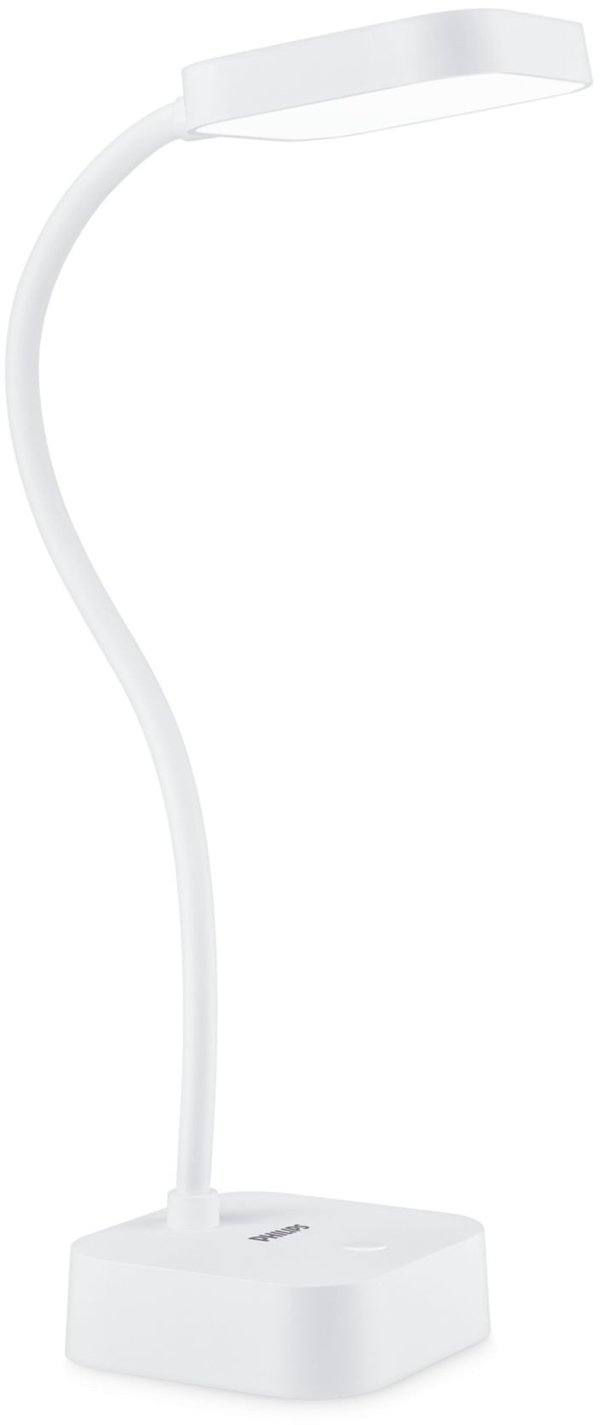 Philips Λειτουργικό Φωτιστικό Γραφείου Rock, Λευκό, Πλαστικό, Υπνοδωμάτιο, Λειτουργικό, IP20, Μη αλλαγή λαμπτήρα(ων)